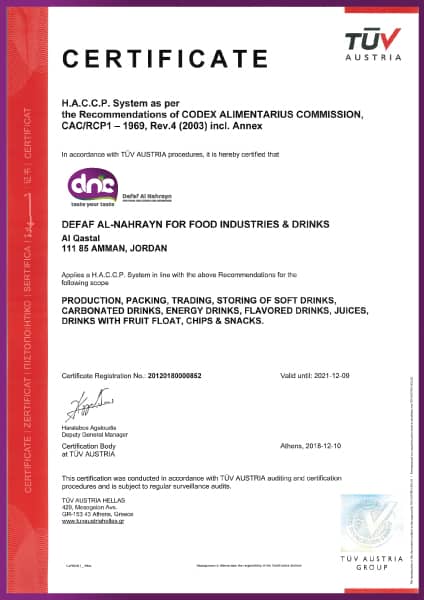 HACCP — Hazard Analysis & Critical Control Points
